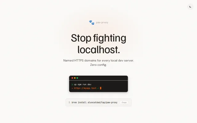 Paw-proxy – Named HTTPS domains for every local dev server