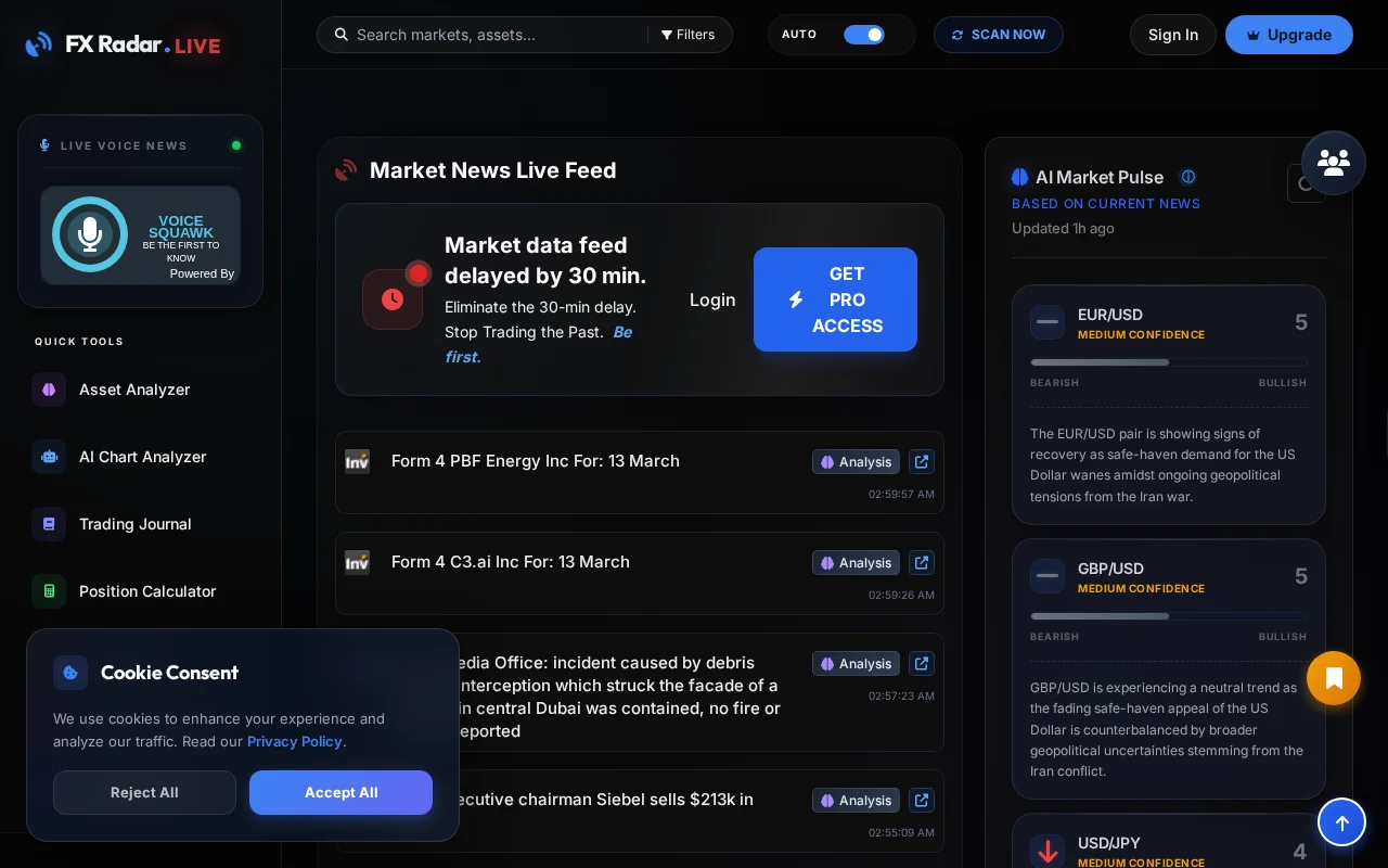 FX Radar – Rebuilt AI financial news hub and trading journal