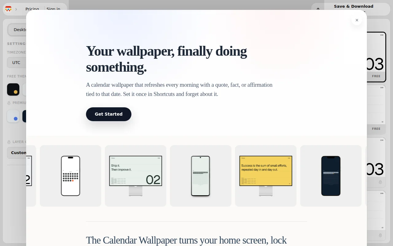Mac wallpaper that updates daily – calendar, quote, affirmation, fact