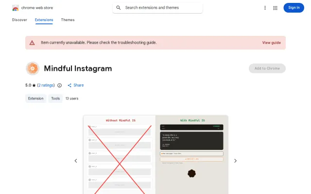 I built a Chrome extension to block Instagram's feed and keep only DMs