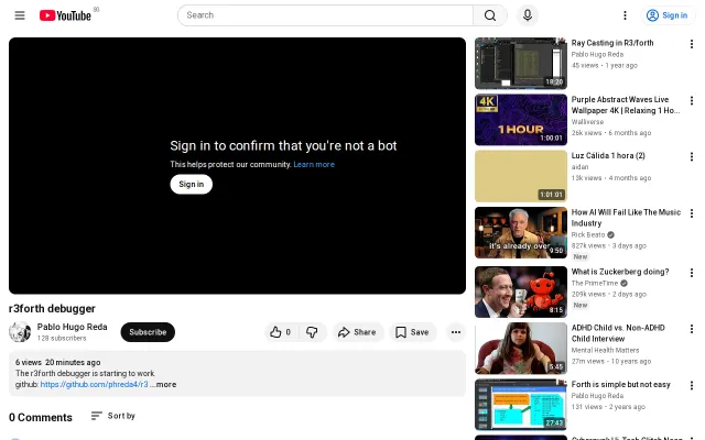 R3forth Visual Debugger [video]