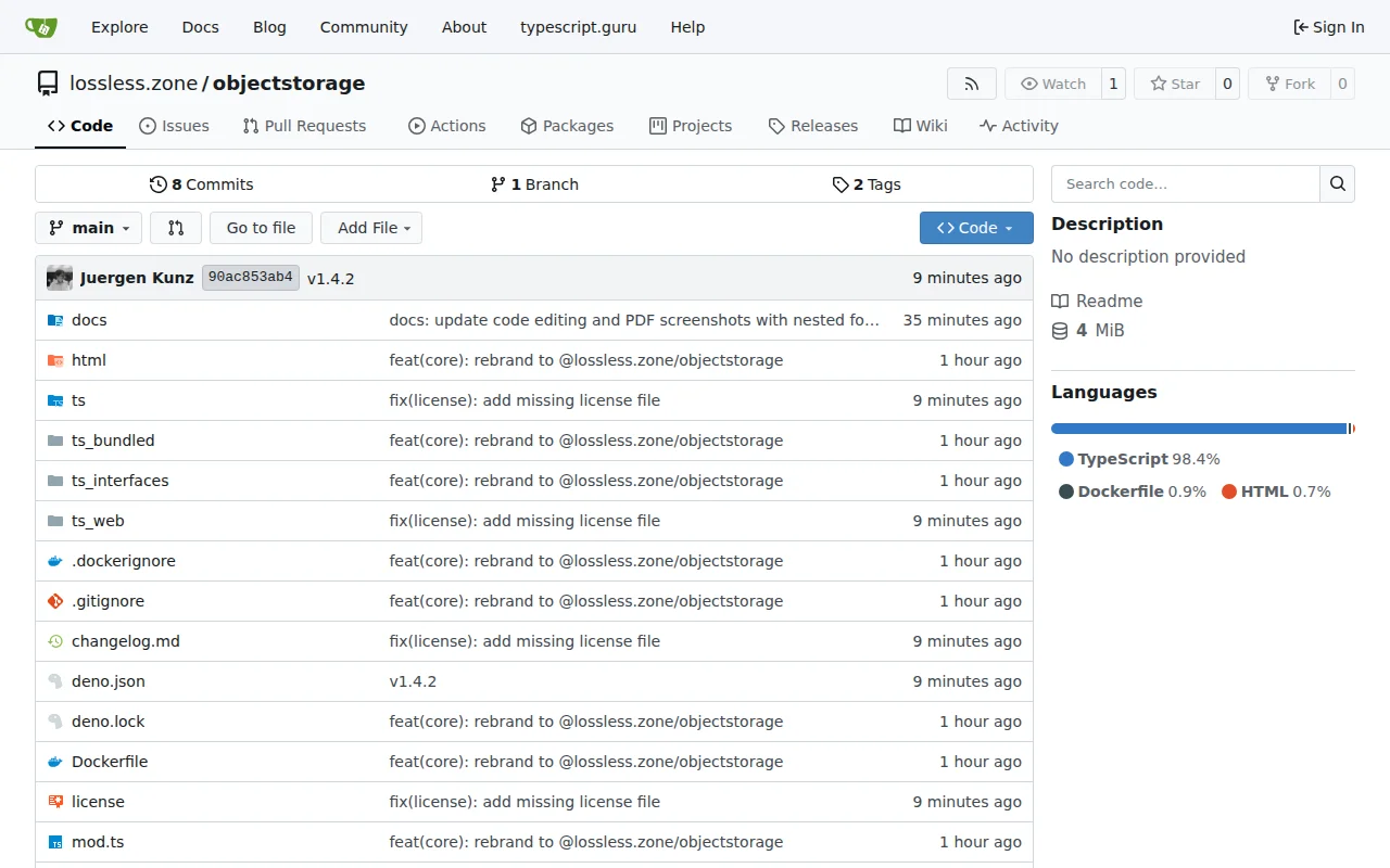 Alternative to MinIO: foss.global objectstorage (TypeScript and Rust)