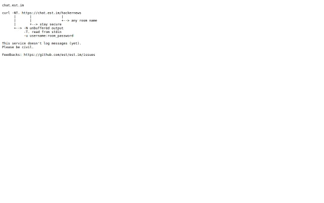 Realtime Chat with Curl Command