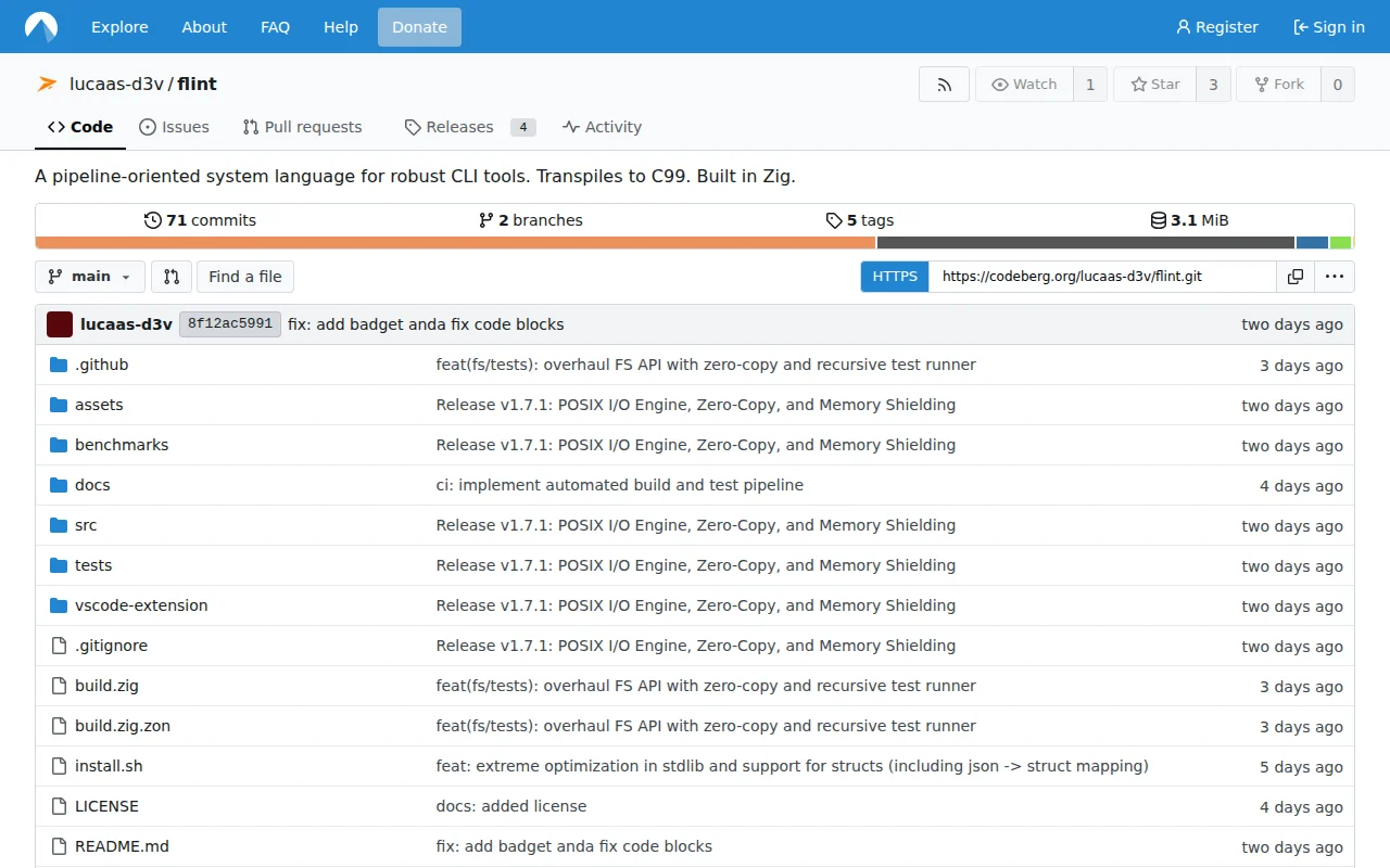 Flint – A compiled, pipeline-oriented language for CLI tooling