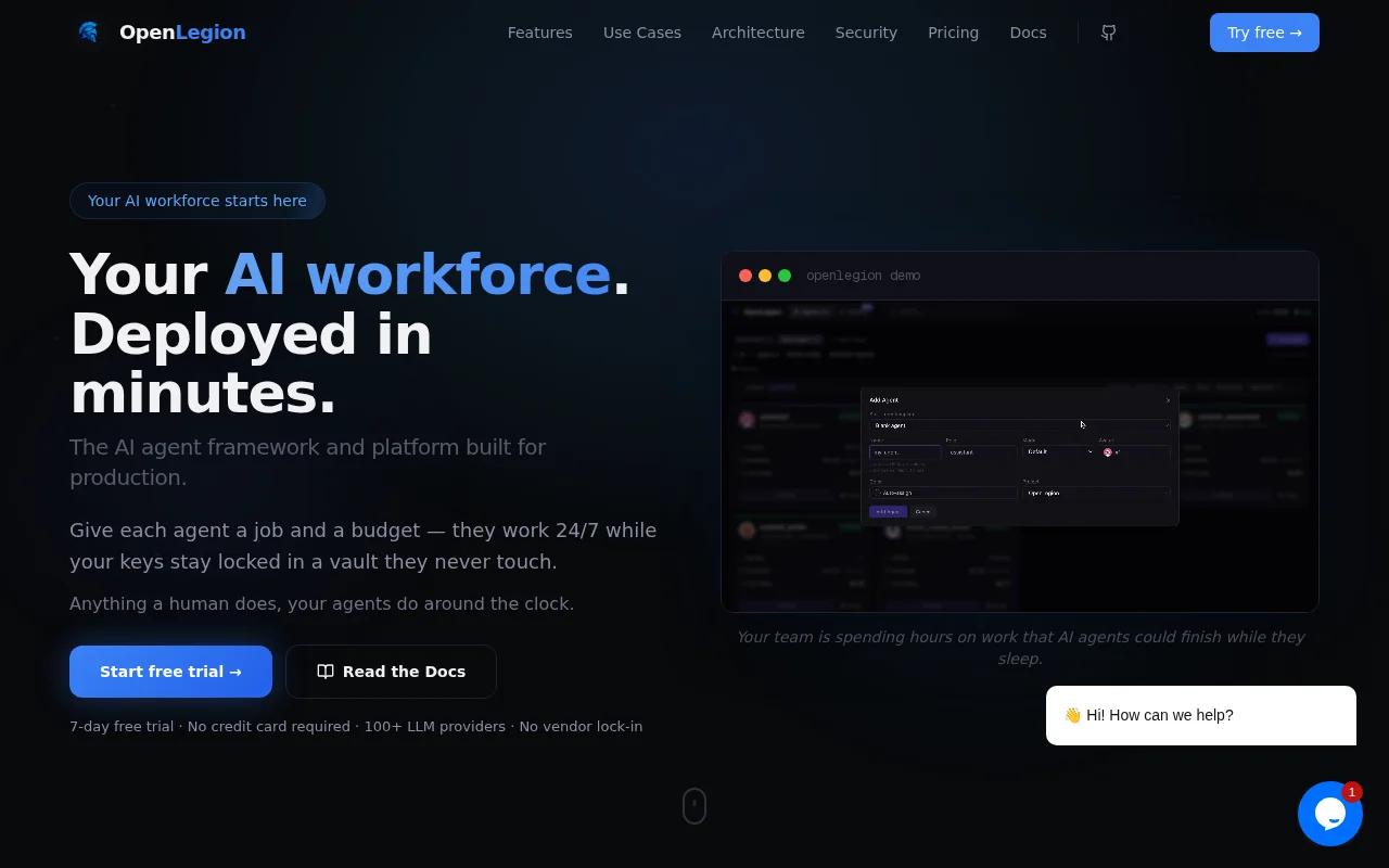OpenLegion – AI agent fleet with container isolation and vault proxy