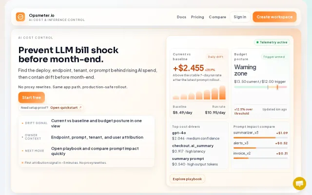 Opsmeter.io – AI cost attribution and budget control for LLM apps