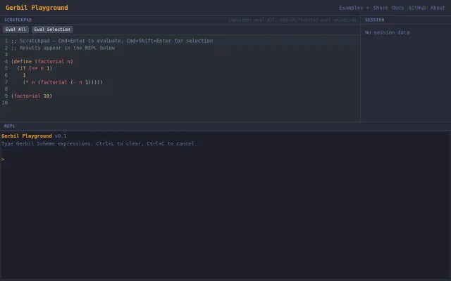 Try Gerbil Scheme in the Browser