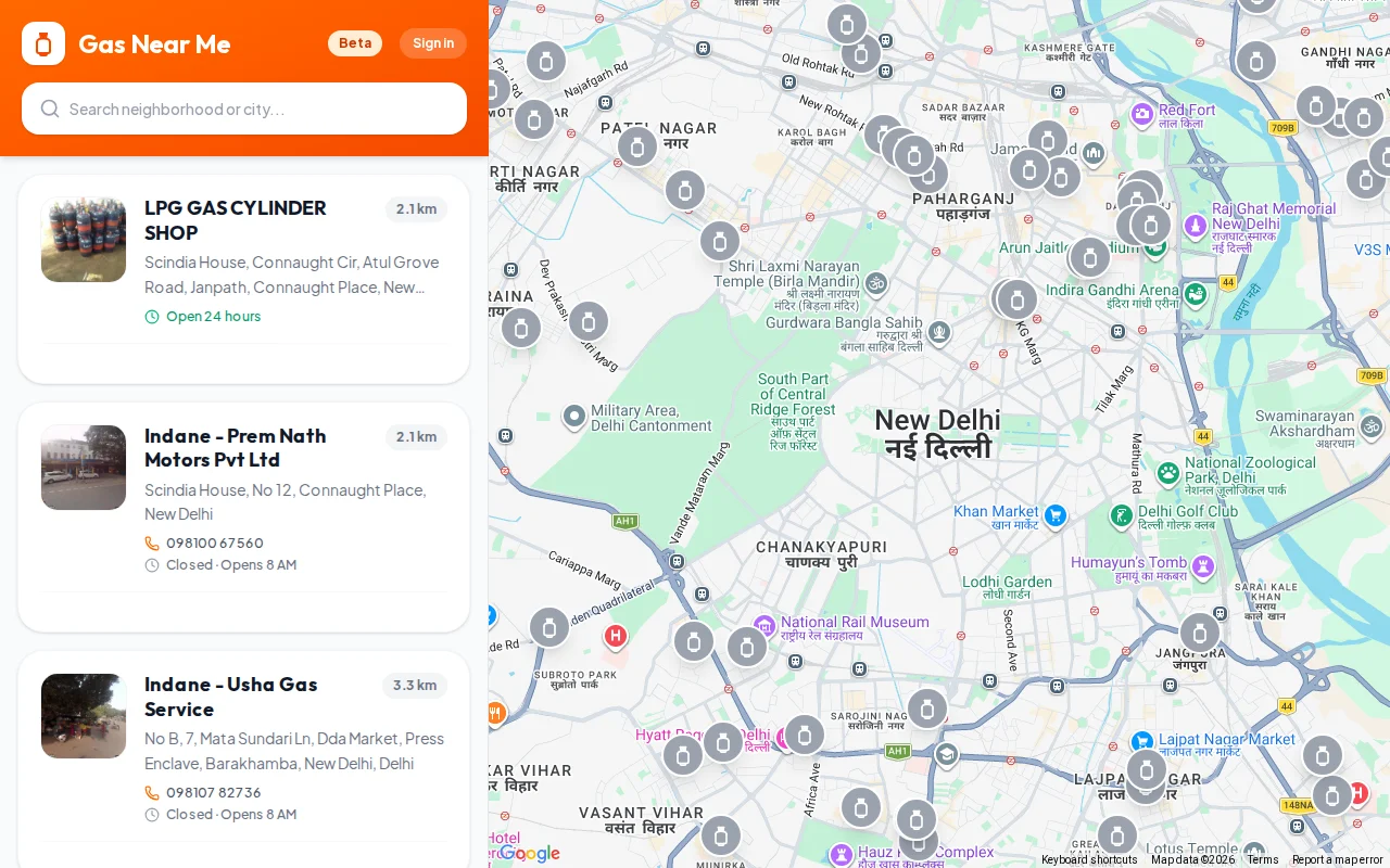 Crowd-sourced LPG cylinder availability tracker for India's gas crisis