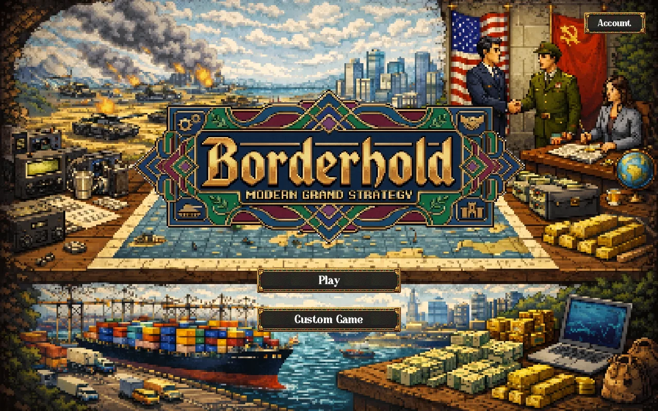 Browser grand strategy game for players on maps