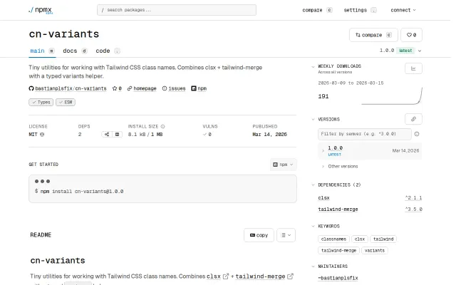 Cn-variants – Tailwind CSS variants in 3 lines of code