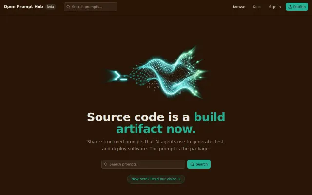 Open Prompt Hub – Don't share code, share intent