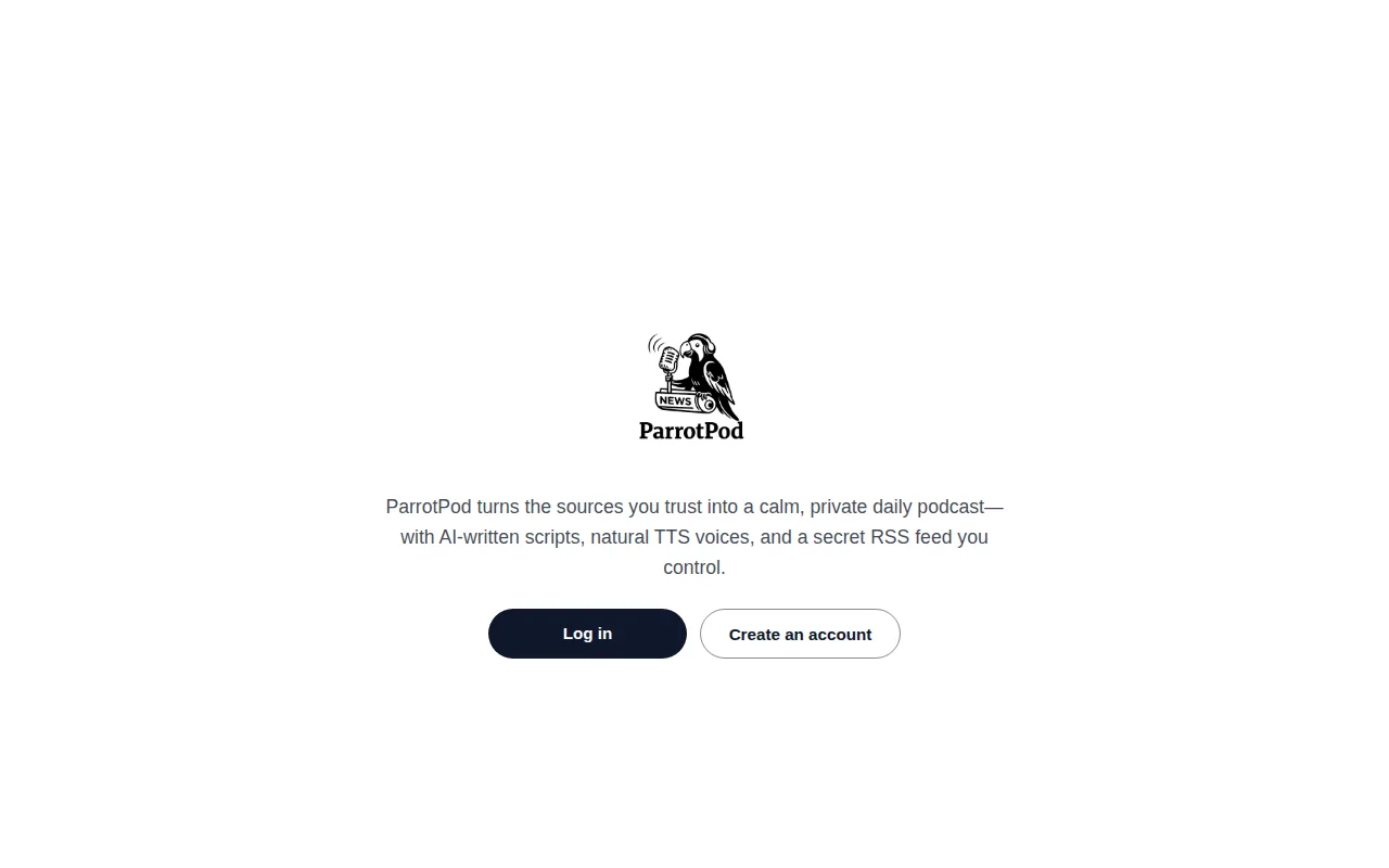 ParrotPod – Automatically generate a custom news podcast every morning