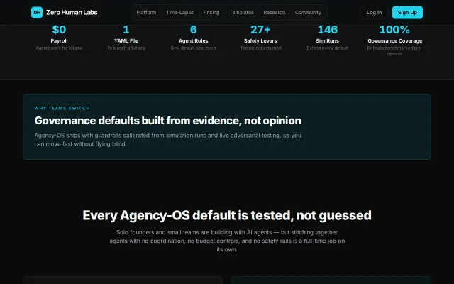 Deploy a full autonomous AI org from a single YAML file