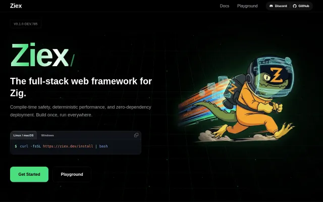 Ziex – A full-stack web framework for Zig