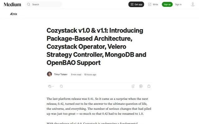 Cozystack v1.0 – an open-source cloud platform for bare metal
