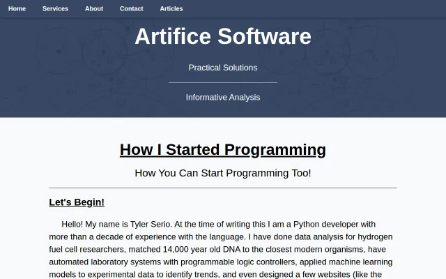 An Article About How I Starting Programming