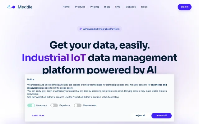 Meddle – AI-powered IIoT platform for small manufacturers