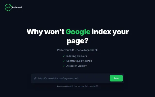 I scanned 50 sites for Google indexability. 40% scored zero