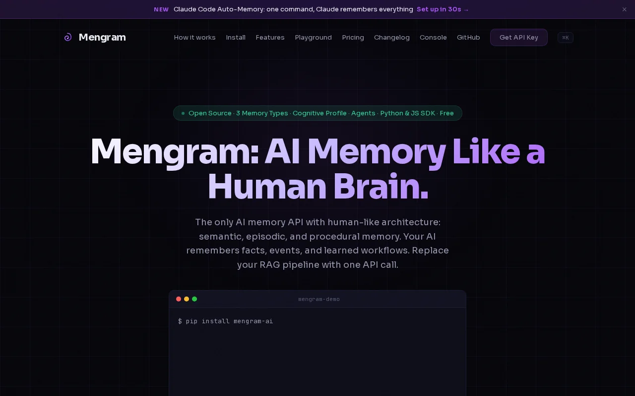 Mengram – Open-source memory layer for AI agents
