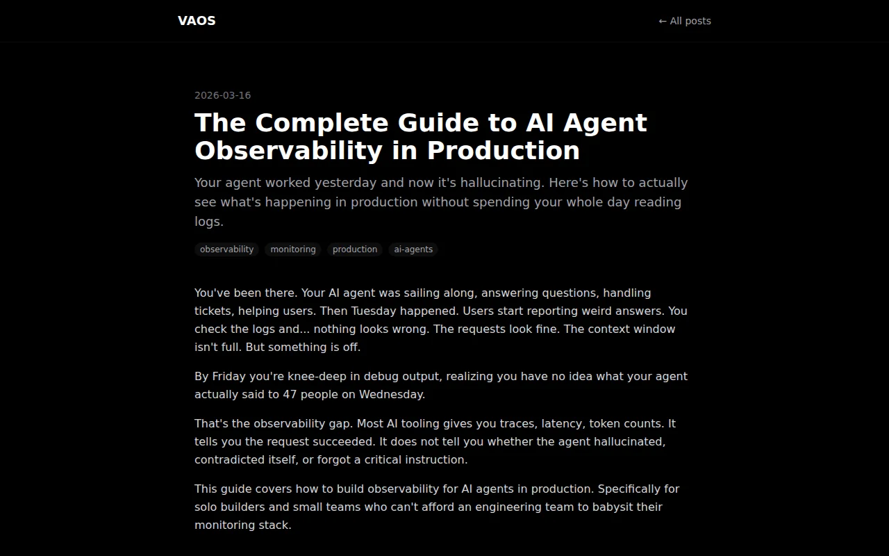 Complete Guide to AI Agent Observability in Production