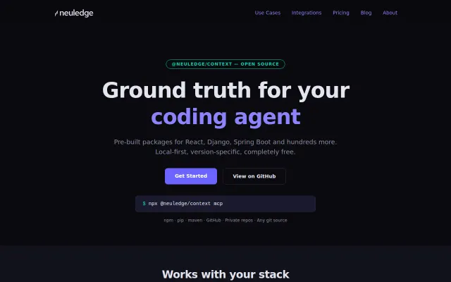 Local-first documentation MCP for AI agents