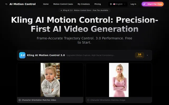 Precise AI Motion Control for Kling 3.0