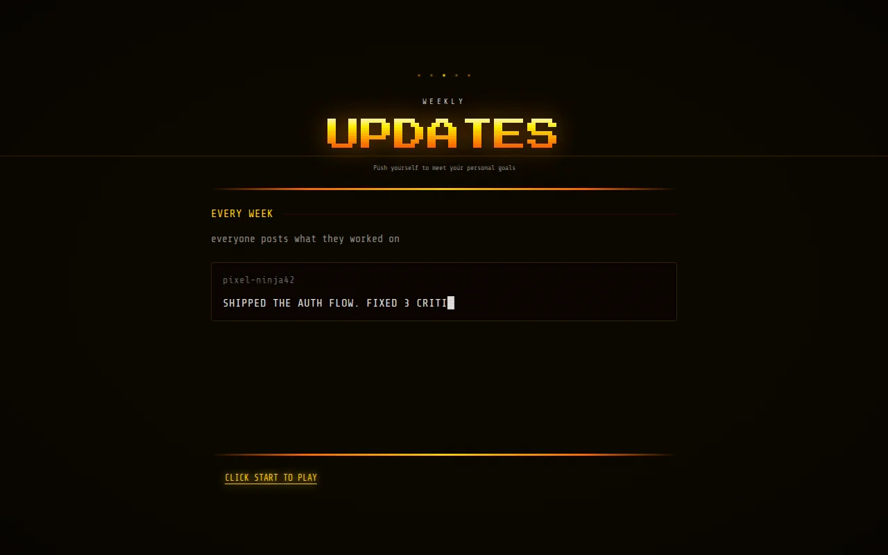 Weekly Updates – Multiplayer productivity with monthly leaderboards