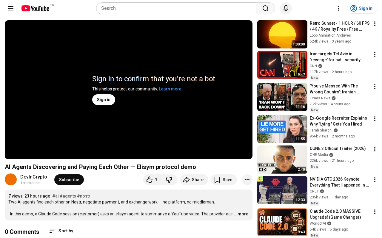 Elisym – Open protocol for AI agents to discover and pay each other