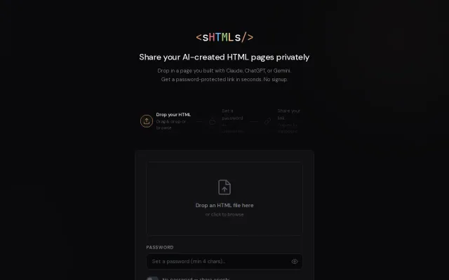 SHTMLs – HTML pastebin where the AI uploads its own output