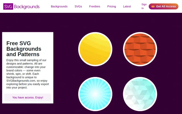 I built 48 lightweight SVG backgrounds you can copy/paste