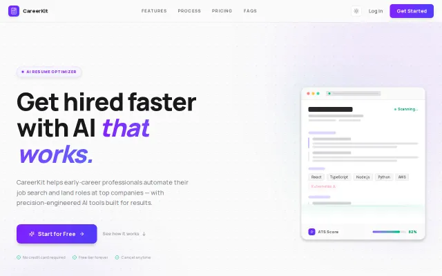 CareerKit – ATS scorer and resume tailoring tool for job seekers