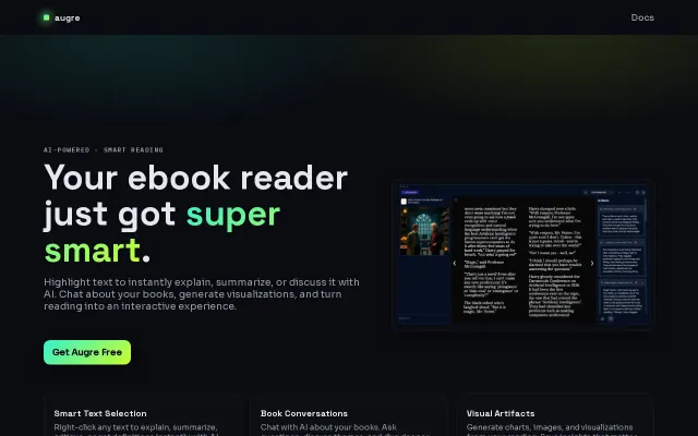 Augre – A cross platform ePub reader for deep reading