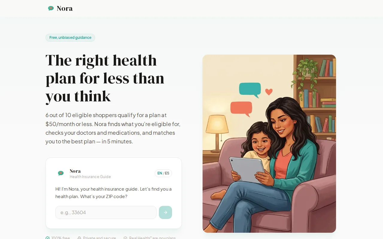 Nora – AI that finds you the right health plan