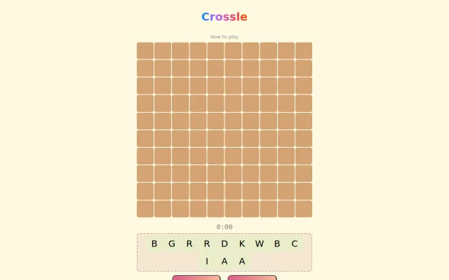 Crossle – Scrabble meets crossword game