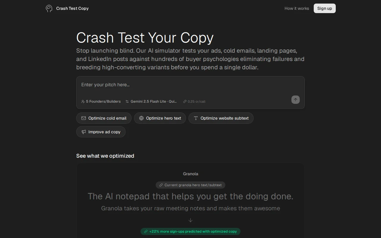 A Genetic algorithm that red-teams your copy with 100 LLM personas