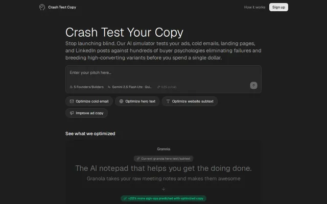 A Genetic algorithm that red-teams your copy with 100 LLM personas