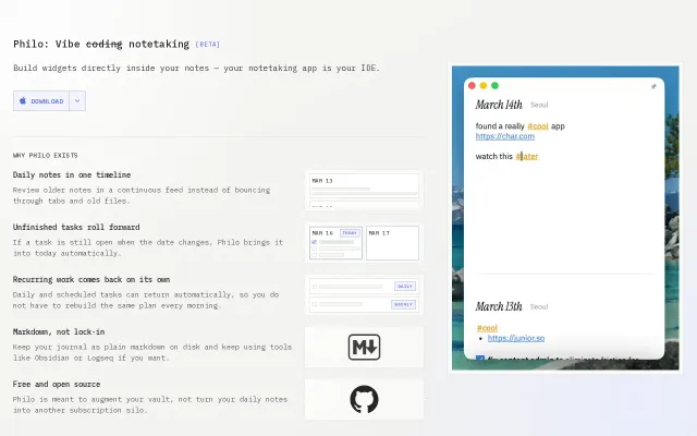 Philo - Notetaking app is your IDE