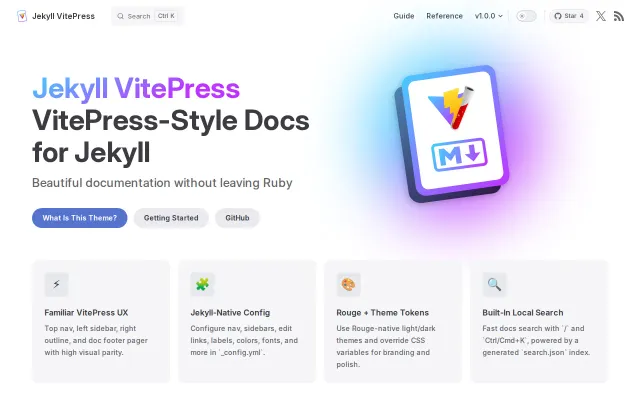 Jekyll VitePress – VitePress-Style Docs for Jekyll