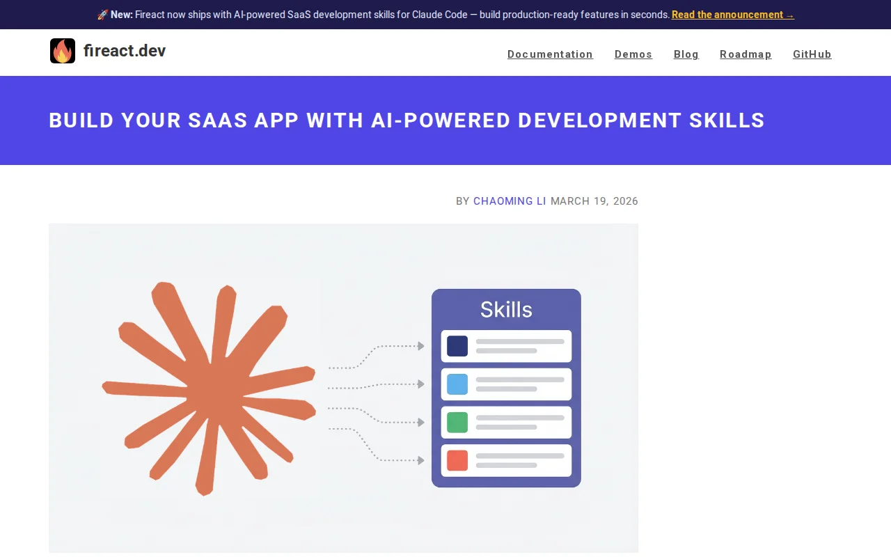 First Claude Code skill for building SaaS apps