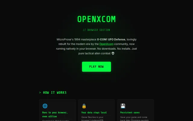 Play 90s classic X-Com – UFO Defense in the browser via WASM (legally)