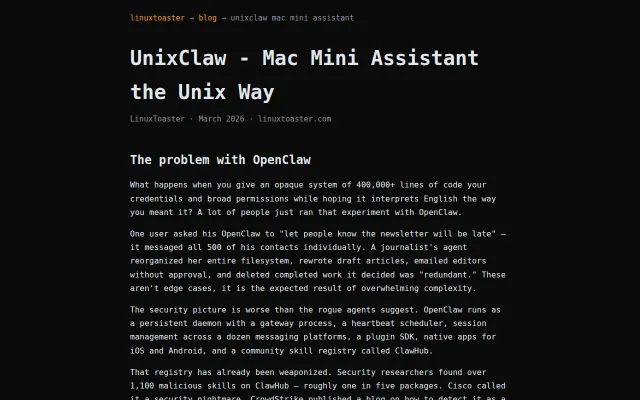 NoClaw – A Mac Mini AI assistant in one line of bash, no OpenClaw