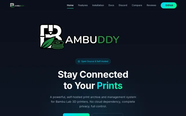 BamBuddy – a self-hosted print archive for Bambu Lab 3D printers