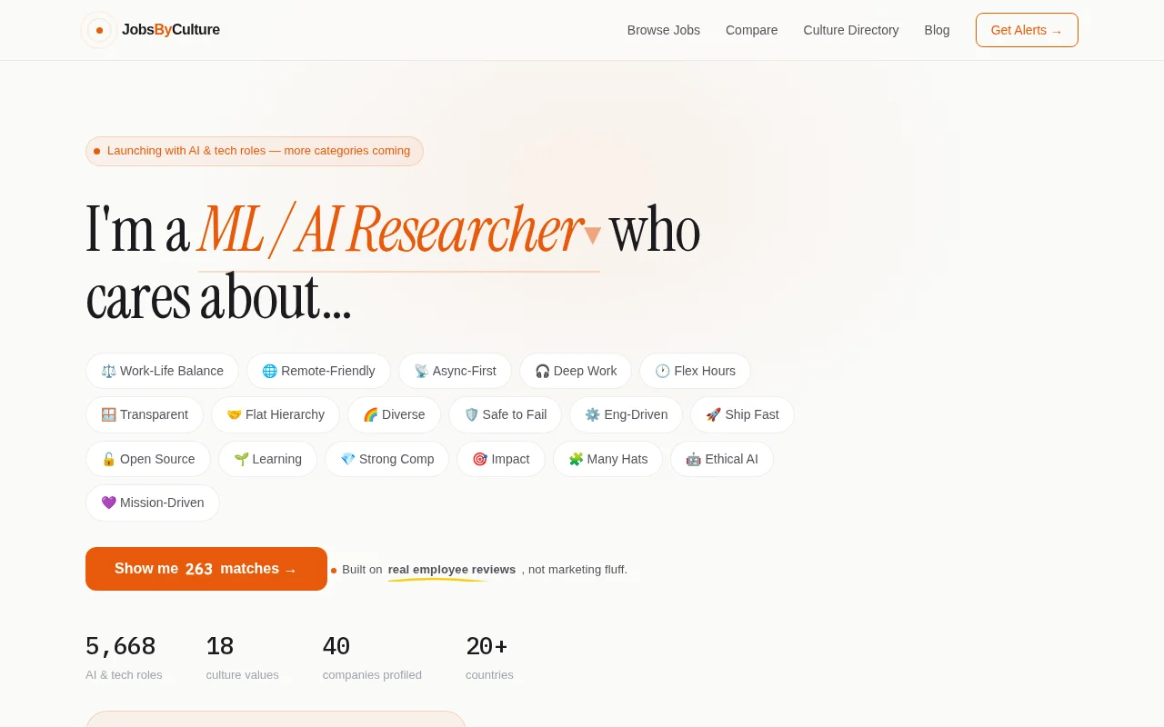 JobsByCulture – Find jobs where you'll enjoy working