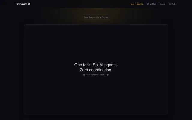 StrawPot – Agents that figure out how to solve tasks