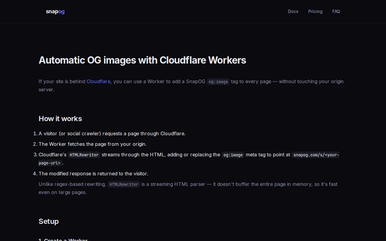OG images to every page with a Cloudflare Worker (no origin changes)