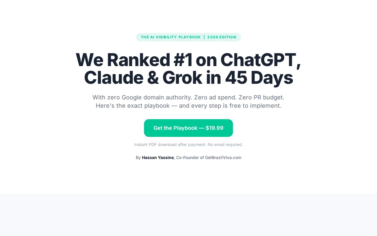 I documented how we ranked #1 on ChatGPT in 45 days with $0