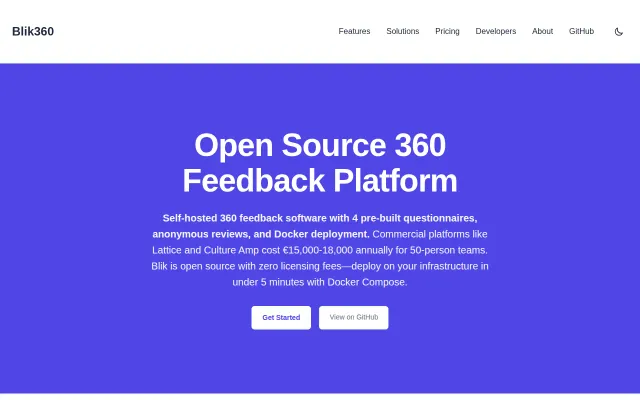Blik360 – open-source 360 feedback (self-host alternative to Lattice)