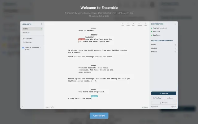 Screenwriting Software