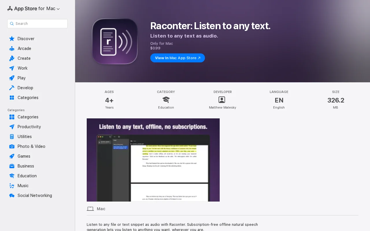 macOS Kokoro-TTS powered document reader – listen to any text