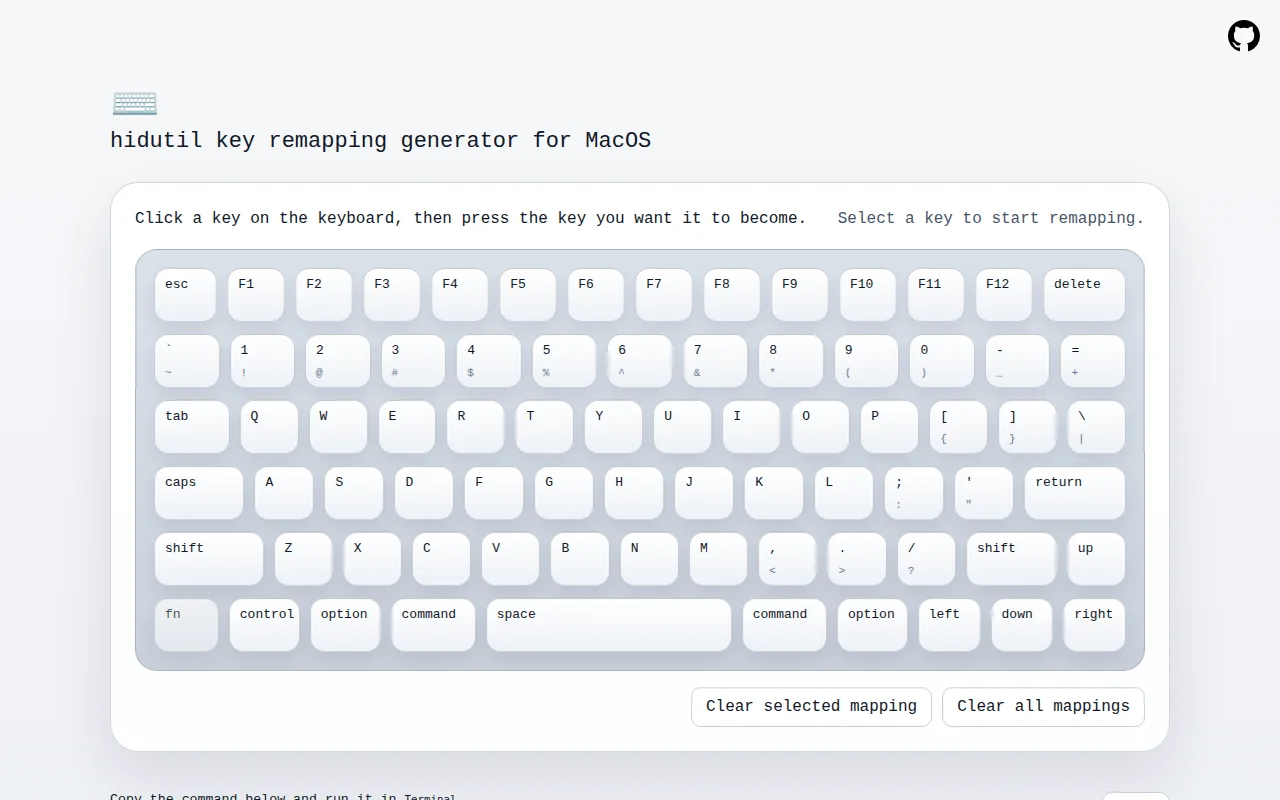 A GUI configurator for hidutil, the native macOS keyboard editor